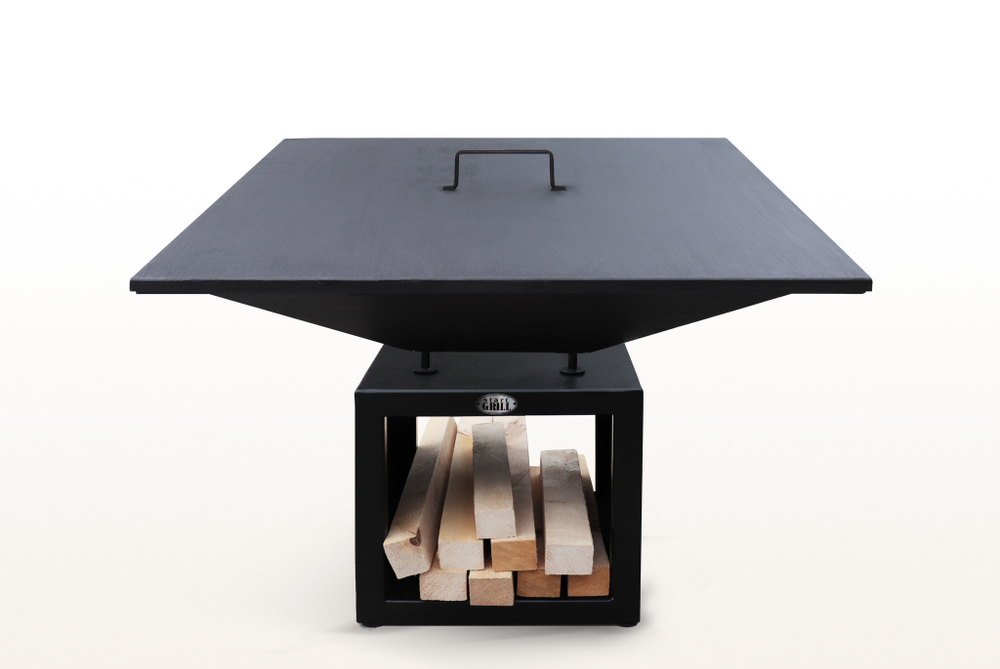 Очаг с вентиляционными отверстиями и решеткой для приготовления (№3)