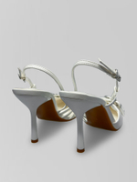 Босоножки Bai Sen К018-2 однотонные на шпильке с застежкой по ноге