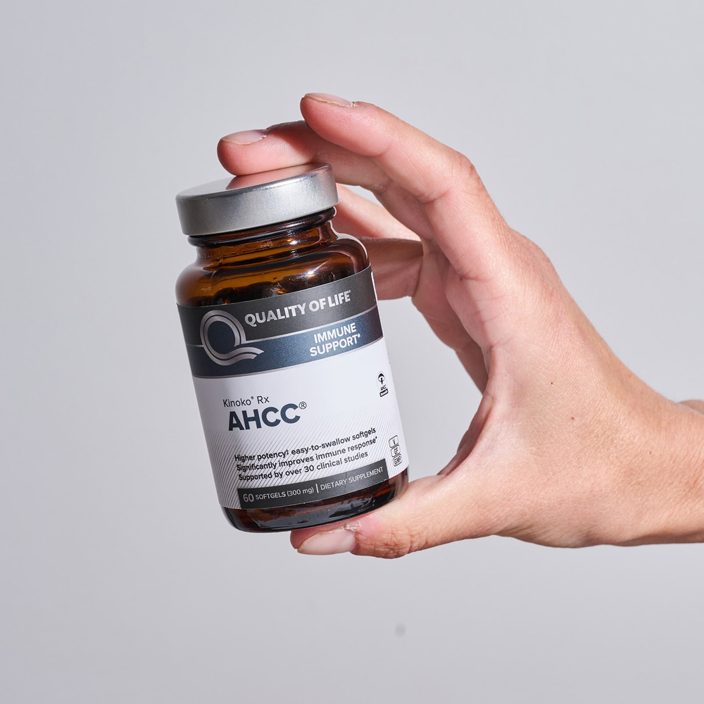 Quality of Life, Kinoko® Rx, AHCC®, 60 капсул (300 мг в 1 капсуле)