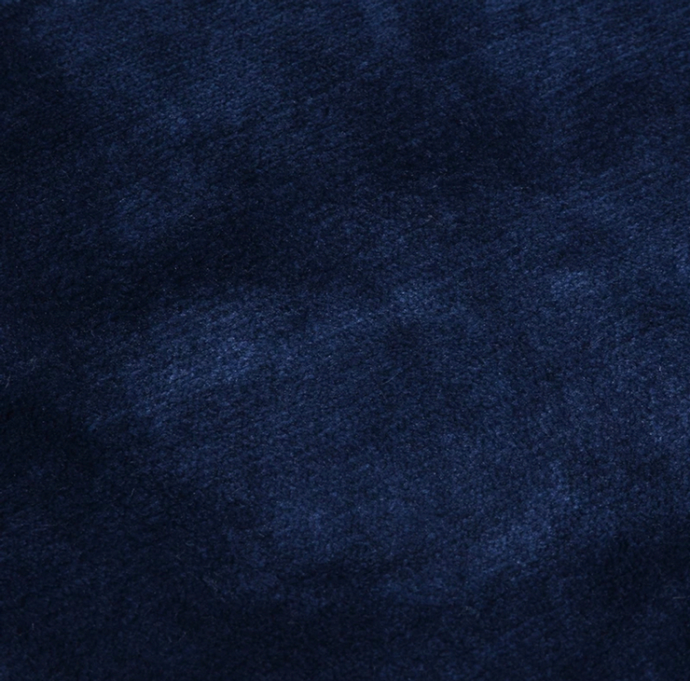 Плед двуспалка Темно-Голубой с белым Барашка Велюр-Плюш 200х230