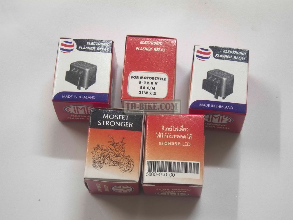 2-pin Relay winkers turn lights, electronic flasher relay. Aftermarket part, made in Thailand. 21Wx2. 6-12.8V
