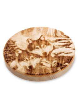 GAEM Home КД-04/003 Доска разделочная круглая «Волки»