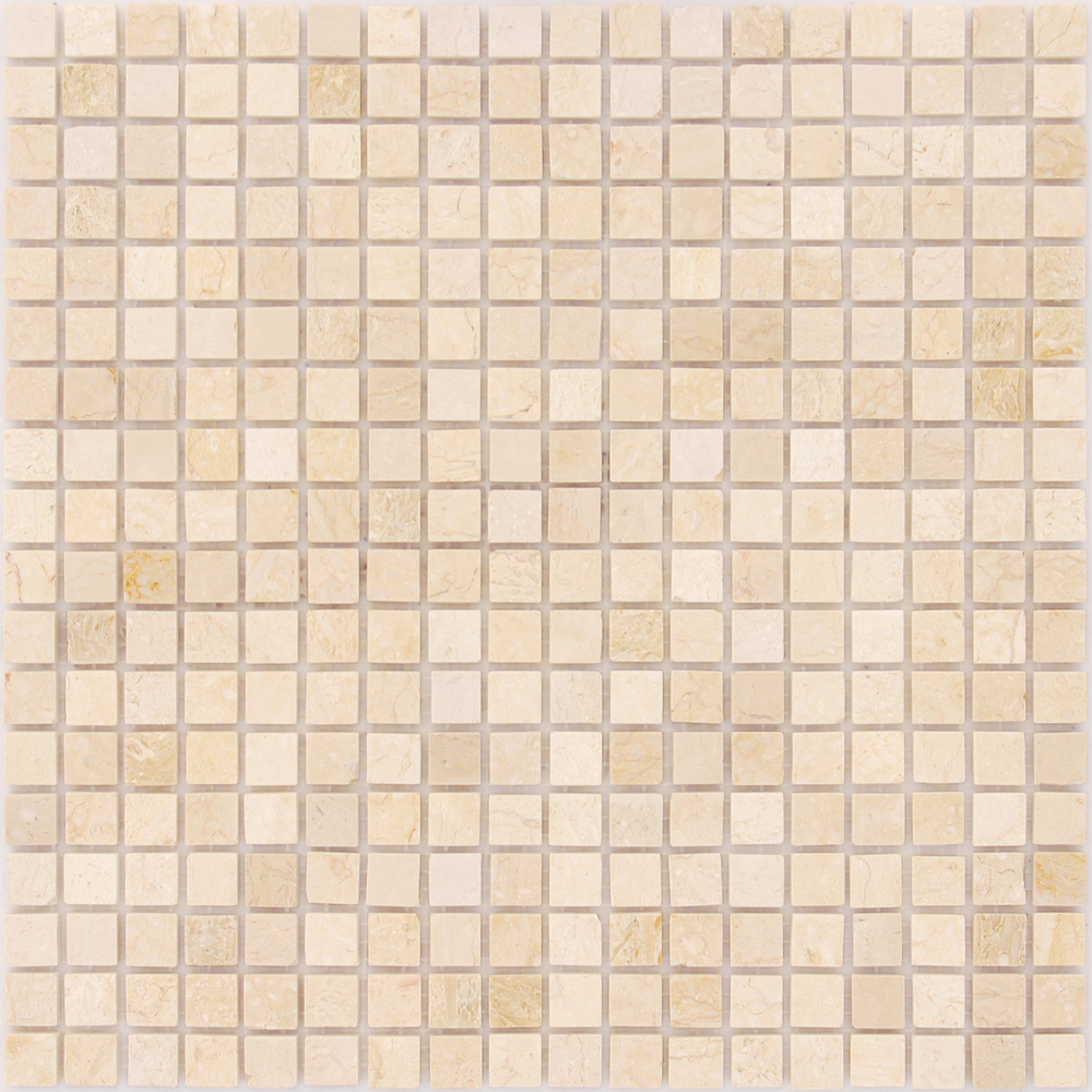 Мозаика LeeDo Caramelle: Pietrine - Botticino полированная 30,5x30,5х0,4 см (чип 15x15x4 мм)