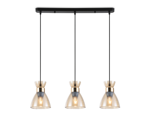 TR3404/3 BK/FGD/TI черный/золото/янтарь E27/3 max 60W 550*135*1000