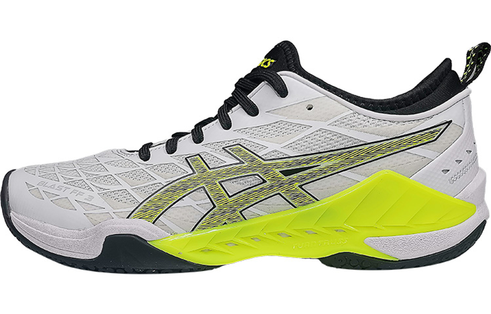 Asics Blast FF 3 Abrasion Resistant Low top Badminton Shoes Men"s White