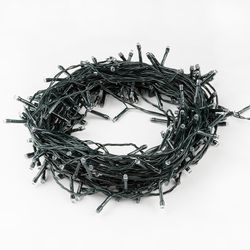 ULD-S1000-100-DGA WHITE IP20 Гирлянда светодиодная. 10м. 100 светодиодов. Белый свет. Провод зеленый. ТМ Uniel