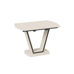 Стол кухонный обеденный раздвижной Серый Софт/Стекло Матовое Серое, Дели Тип 2, 120х80х77 см