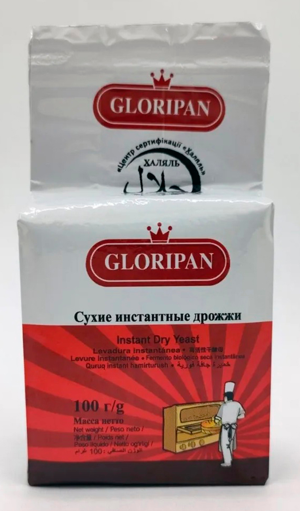 Дрожжи "Gloripan" 100г*60шт (малосладкие)
