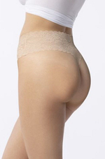 Трусики-стринги Bellie с высокой линией талии (Размер: XL) (Цвет: телесный)