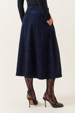 Юбка бохо вельветовая миди