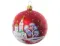 Стеклянный шар Просторы 85 мм., красный, Ёлочка (С1075/1)