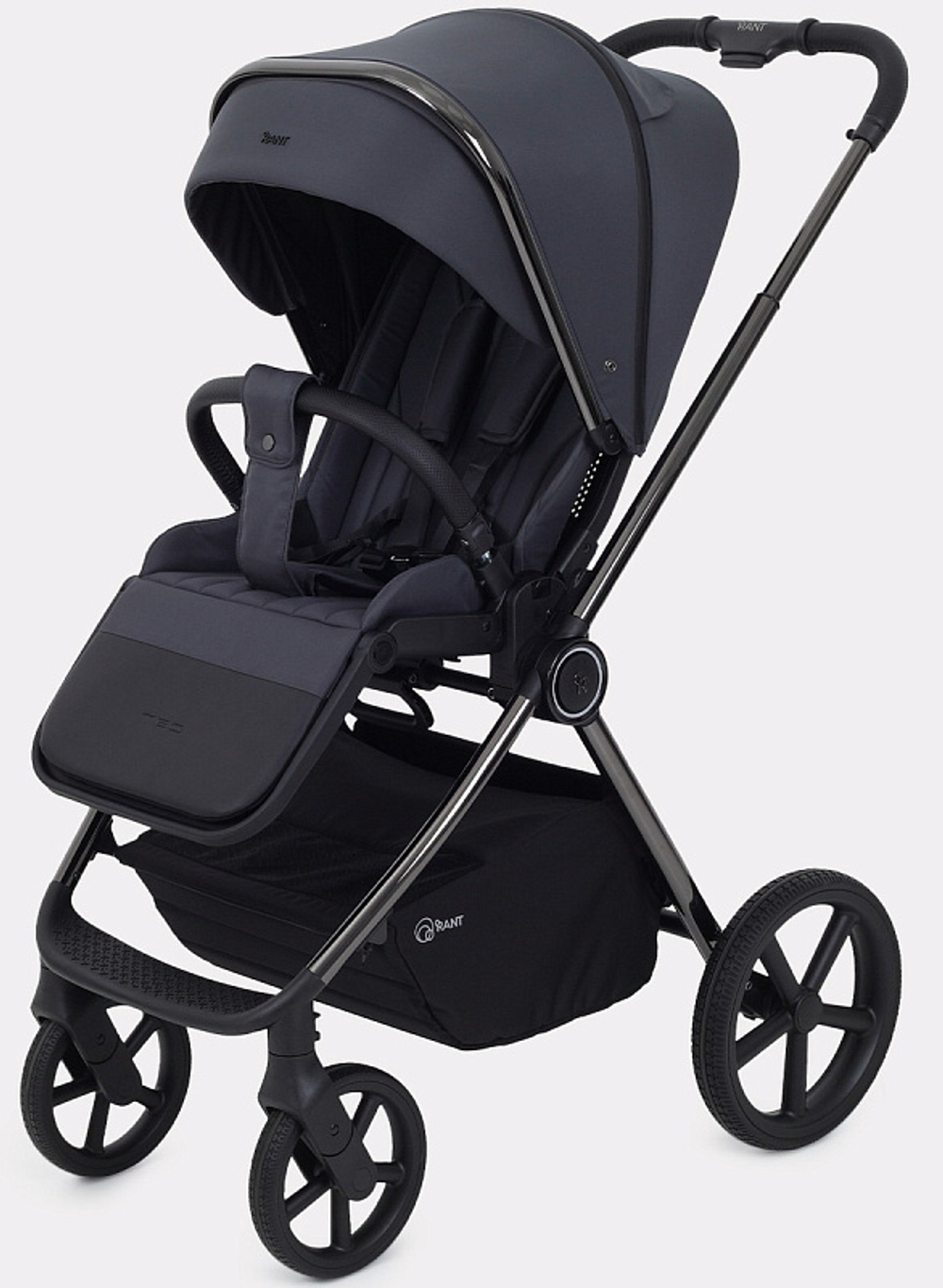Детская коляска Rant Teo Black Chrome 3 в 1 Graphite