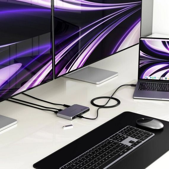 Хаб Satechi Thunderbolt 4 Slim Hub (ST-T4SHM-EU) серый космос