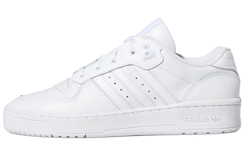 Adidas originals Rivalry Low leather non-slip lightweight low-top sneakers for men and women the same white