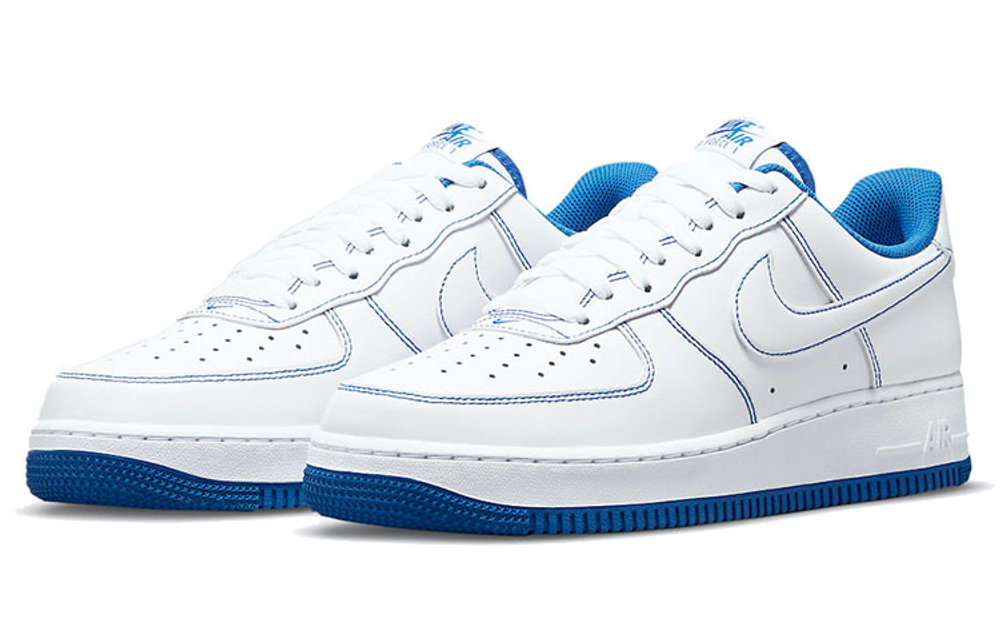 Nike Air Force 1 "07 "Contrast Stitch White Game Royal"