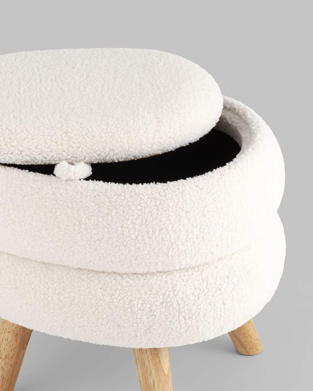 Пуф с ящиком Винни M тедди белый