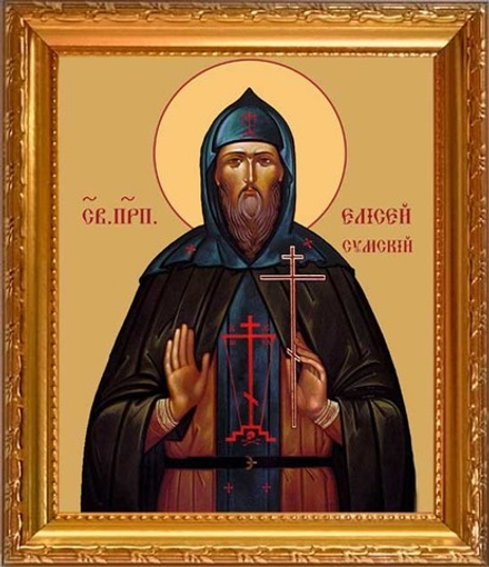 Елисей Сумский, Соловецкий, преподобный. Икона на холсте.