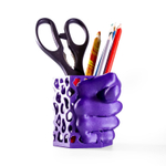 Подставка-шутка для карандашей Фига, Дуля, Кукиш, фиолетовая