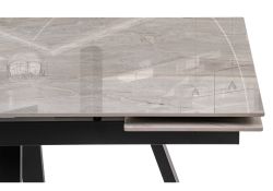 Керамический стол Силлем 120(180)х80х77 dyna fantasico grey / черный