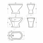 Биде напольное Самарский санфарфор белый без комплекта Sanita BD.FS/Samarsky/C/WHT.G/S1