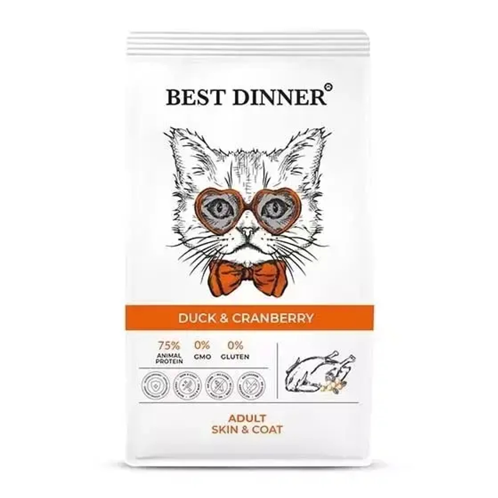 Cухой корм для кошек Best Dinner Adult Cat 0,4кг утка и клюква