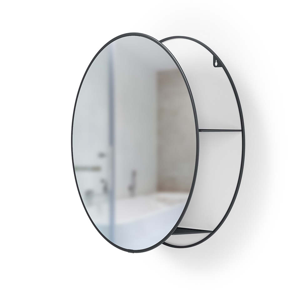 Зеркало настенное Cirko D50 см чёрное, Umbra