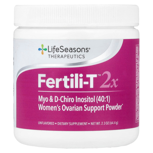 LifeSeasons, Therapeutics, Fertili T™ 2x, добавка без добавок, 64,4 г (2,3 унции)