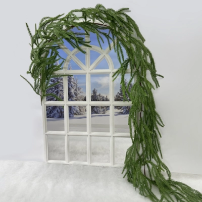 Гирлянда хвойная «Лесные лапки» 1,5 м резина (35 веток), Зеленый