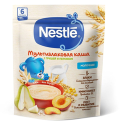 Каша Nestle Мультизлаковая с грушей и персиком 200 гр