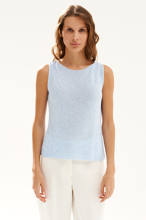 23586 Джемпер женский (голубой меланж)