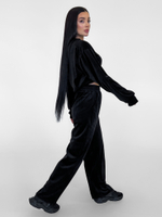 Костюм Balnur 1957 велюровый из укороченной толстовки на молнии и широких штанов