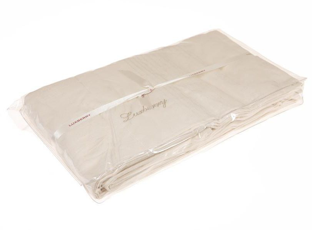 Элитная простыня для укрывания Simple экрю от Luxberry упаковка