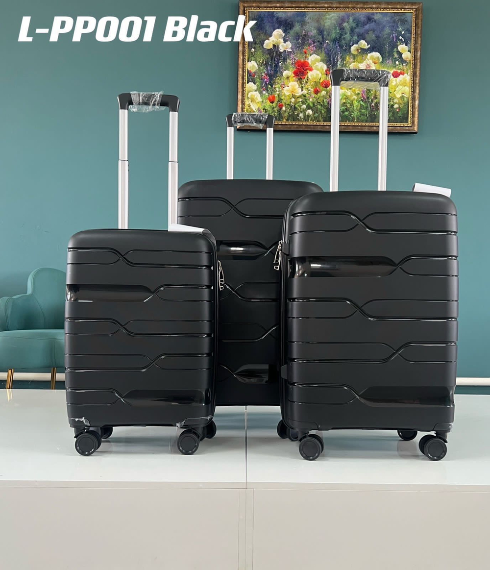 Средний чемодан Bon-Voyage PP One, Черный, M