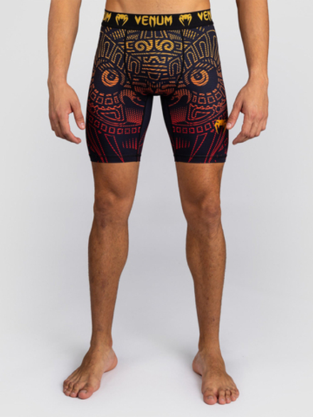 Шорты компрессионные Venum Quetzal Fury Black/Fury Red/Tangerine