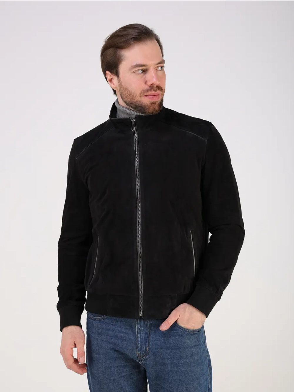 Кожаная куртка демисезонная замшевая натуральная