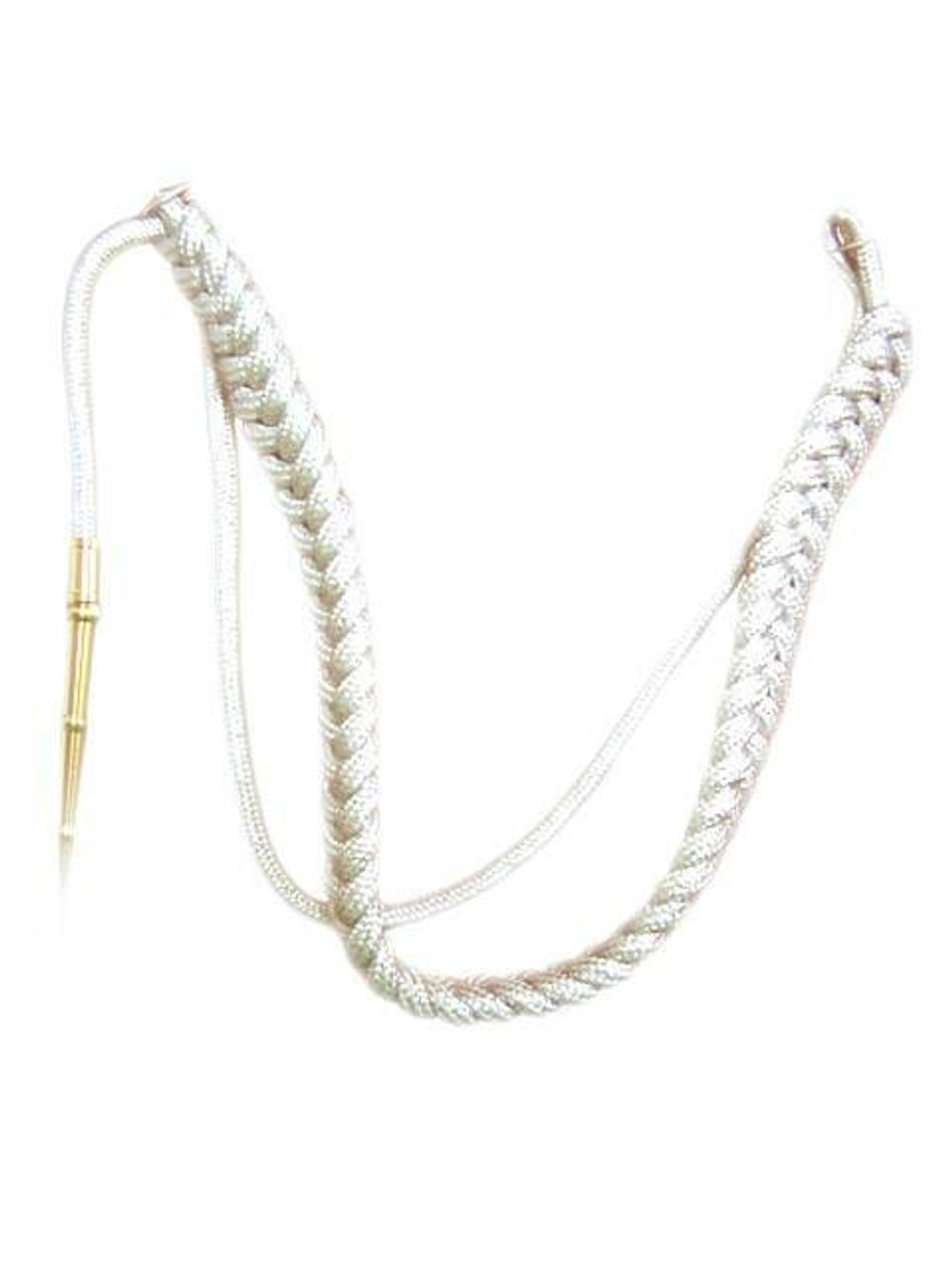 Аксельбант солдатский белый