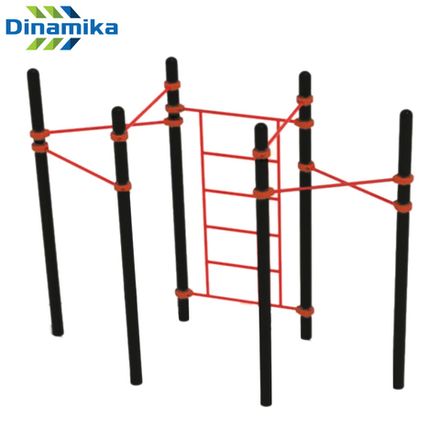 Шведская стенка с шестью турниками круглый профиль D89