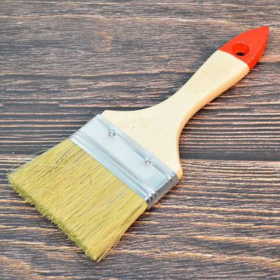 Кисть малярная плоская 75мм 3" натуральная щетина, деревянная ручка