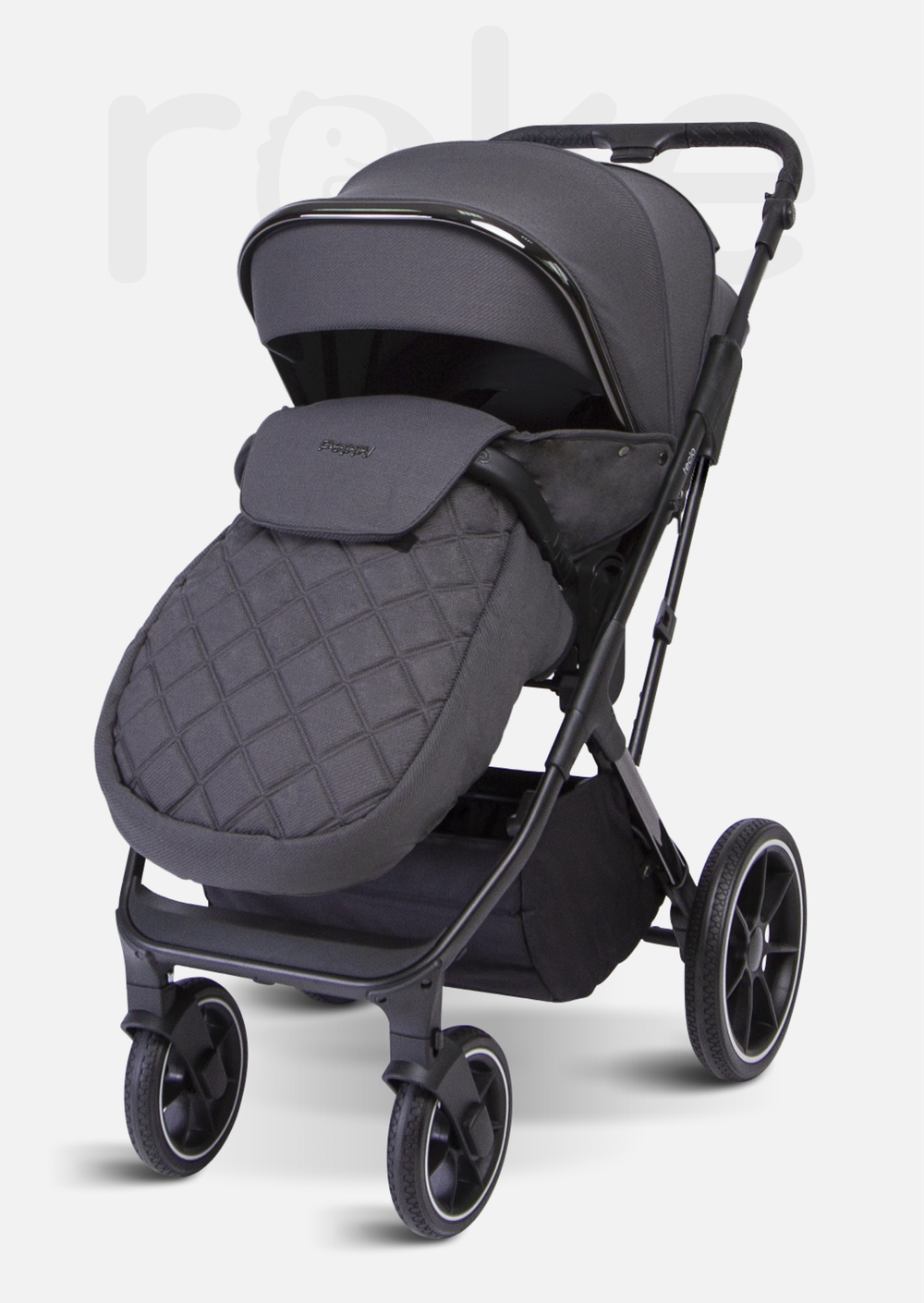 Peppy Коляска детская Tecla 2 в 1 Shadow Antrazit Chrome Edition (Графитовый)