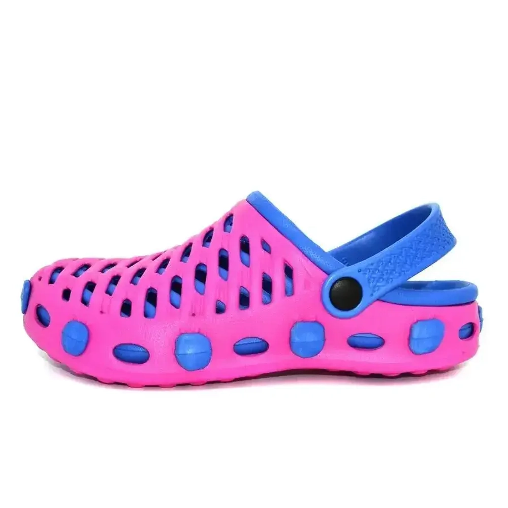 Пантолеты женские пляжные EvaShoes "Комби Слим", Розовый/Голубой