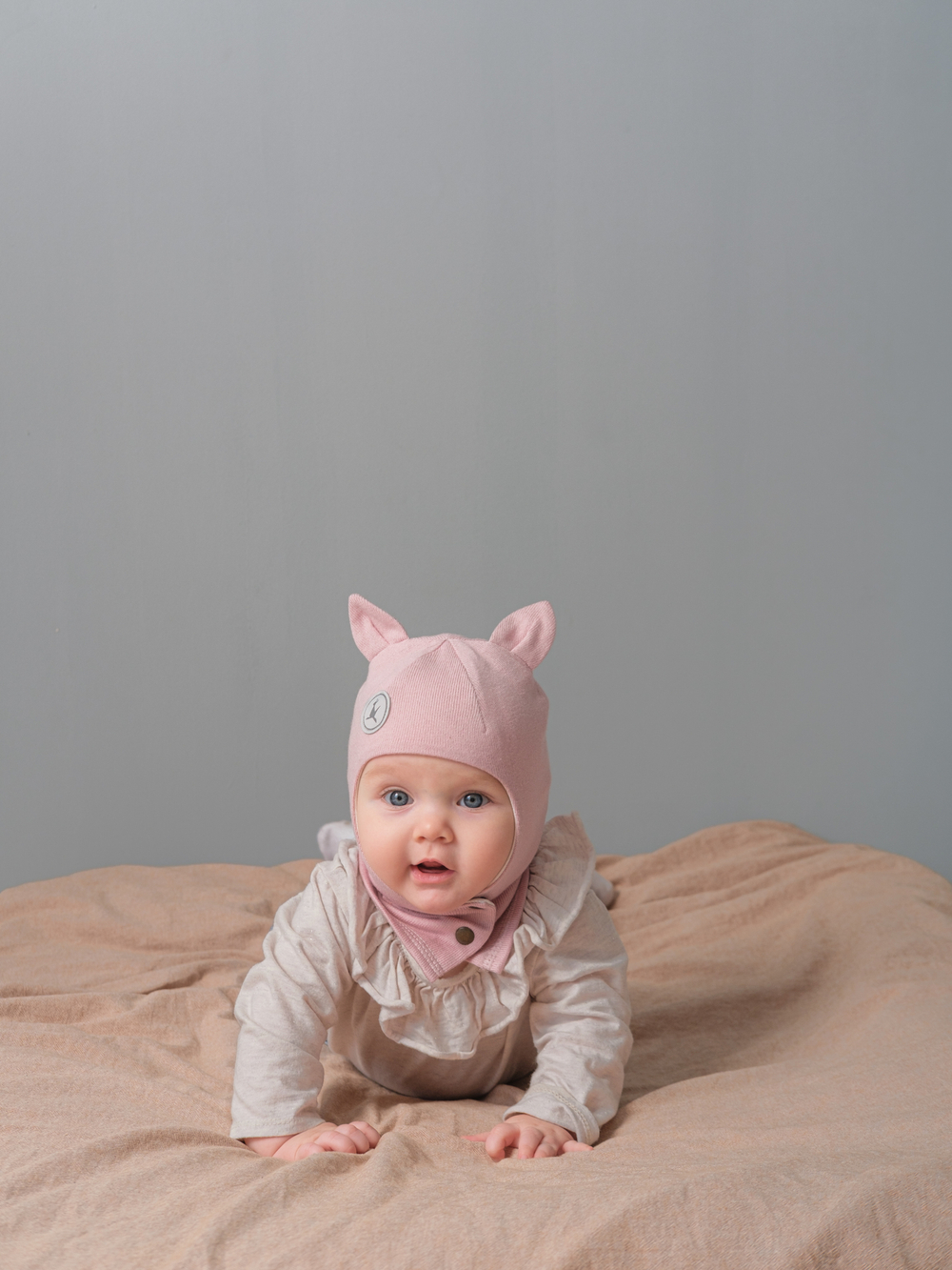 Шлем летний трикотажный (Пудра) БОН-БОН КИС