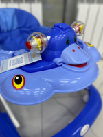 Ходунки SBL 5301 (Teddy Bear)  синий (силиконовые колеса)