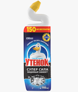 Средство Туалетный Утенок Супер Сила видимый эффект для унитаза 900 мл