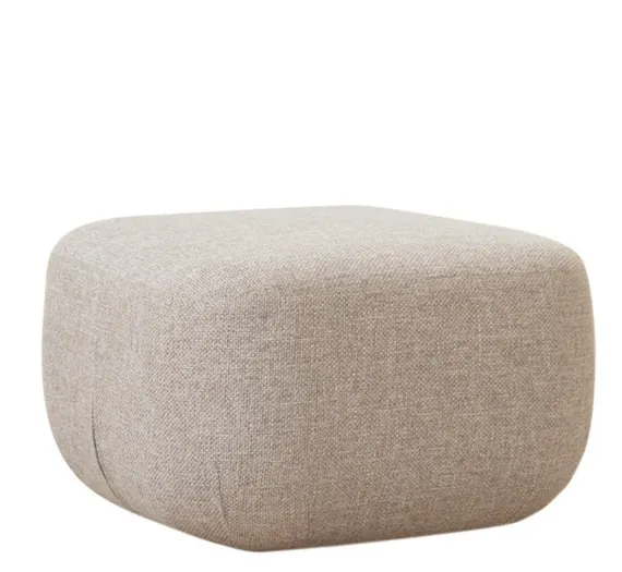 Пуф E5.2, 54х54х34 см, бежевая рогожка