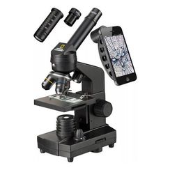 Микроскоп Bresser National Geographic 40x-1280x с держателем для смартфона (9039001) черный