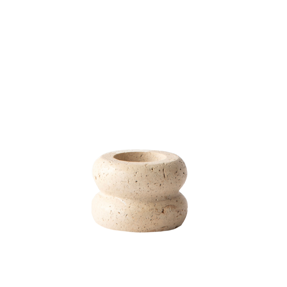 Подсвечник Tell Me More candle holder, S, травертин