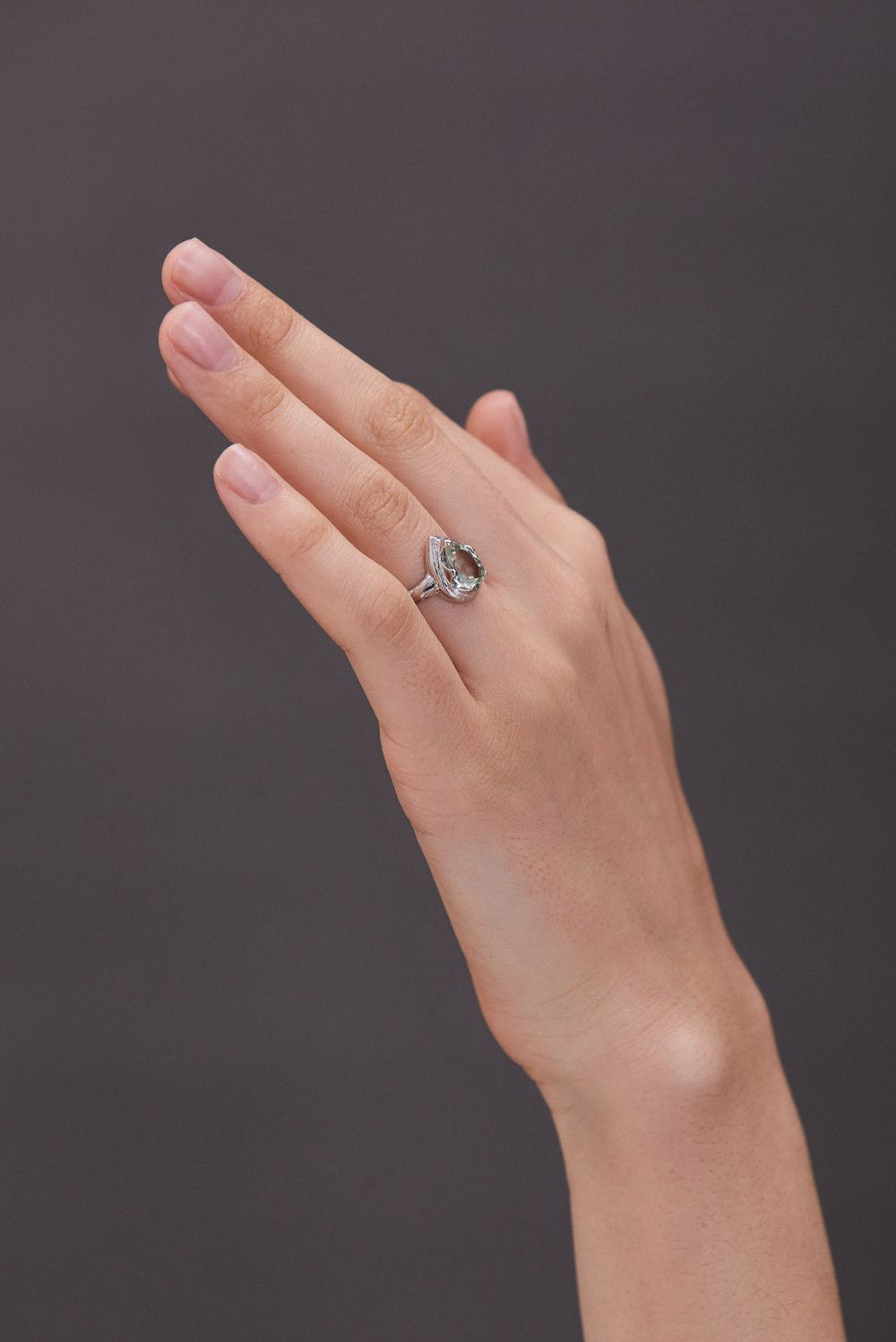 Кольцо Crystal Drop с празиолитом