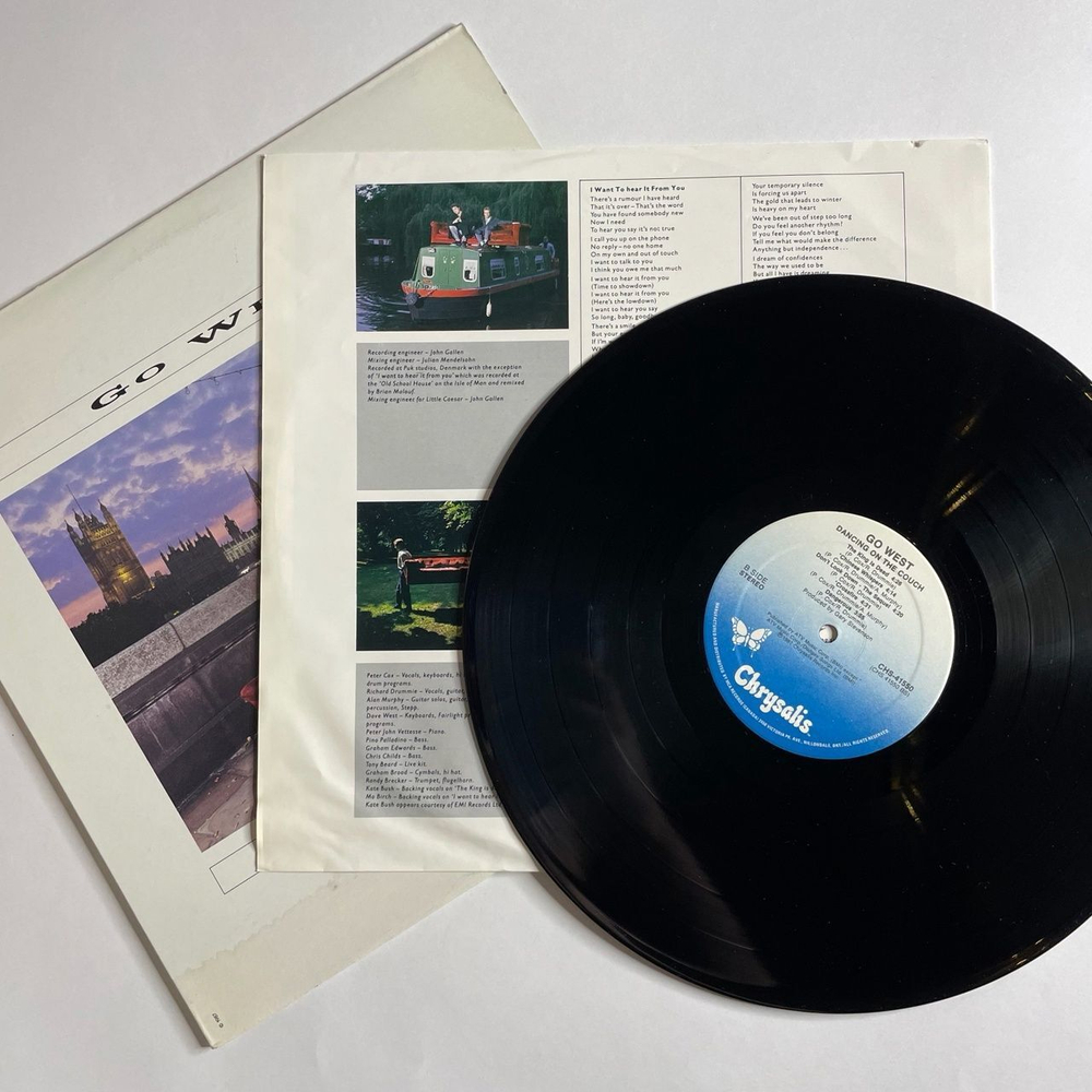 Винтажная виниловая пластинка LP Go West Dancing On The Couch (Canada 1987)