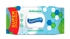 ВЛАЖНЫЕ САЛФЕТКИ SUPER FRESH АНТИБАКТЕРИАЛЬНЫЕ 120ШТ