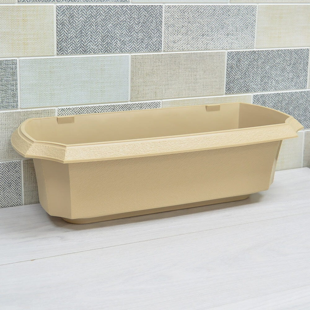 Горшок цветочный настенный "Ника" 5л L460мм, молочно-кофейный